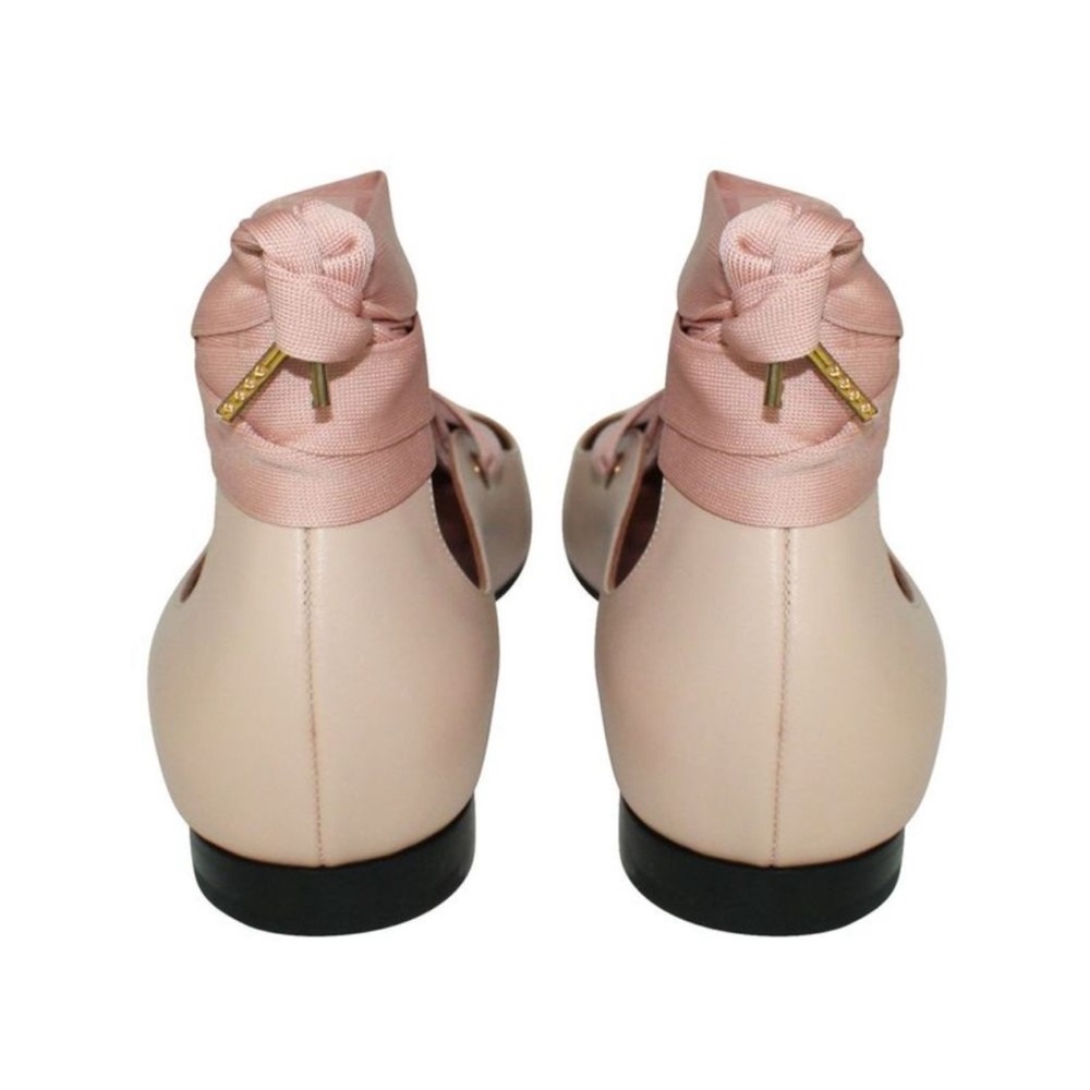 Bally Cream and Pink Flats Timeless Elegance - Picture 5 of 7